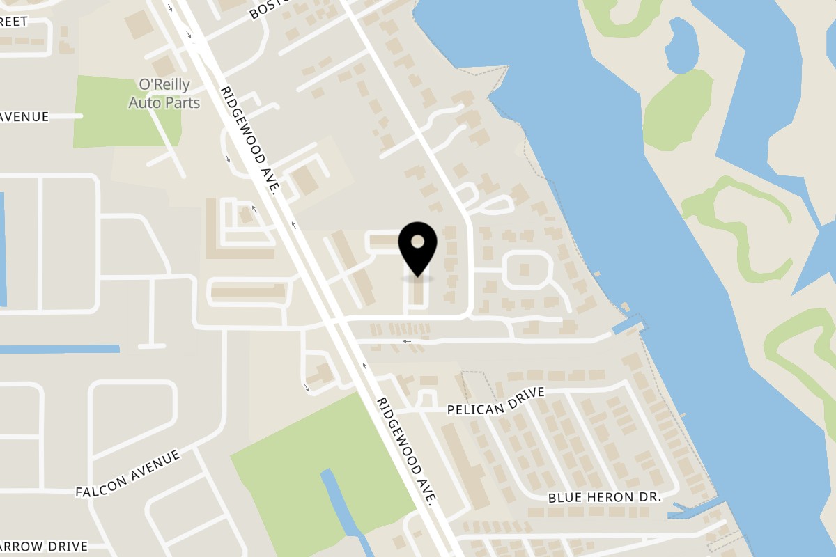 Map showing the location of Typsy Unicorn's Brewing on 2140 S Riverside Dr in Edgewater